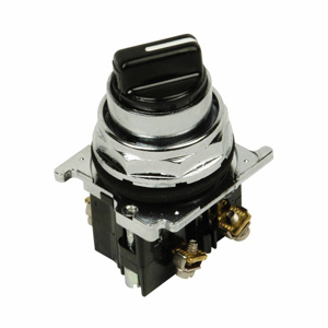 Eaton Cutler-Hammer 10250T Series Selector Switches Standard Knob 2 Position Maintained Black 30.5 mm