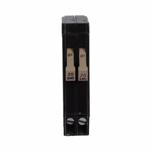 Eaton Cutler-Hammer CH Series Duplex Molded Case Plug-in Circuit Breakers 1 Pole 120 VAC 2 x 20 A