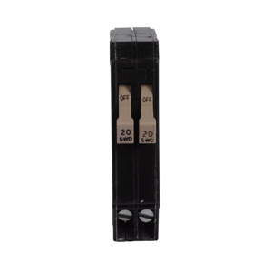 Eaton Cutler-Hammer CHT Series Plug-in Tandem Circuit Breakers 2 x 20 A 120/240 VAC 10 kAIC 1 Pole 1 Phase