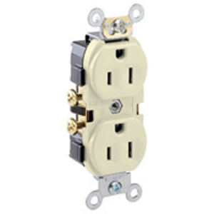 Leviton CR15 Series Duplex Receptacles 15 A 125 V 2P3W 5-15R Commercial Specification Grade Almond<multisep/>Almond