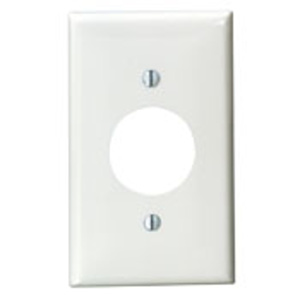 Leviton Standard Round Hole Wallplates 1 Gang 1.406 in Almond Nylon Device