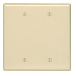 Leviton Midsized Blank Wallplates 2 Gang Almond Nylon Box