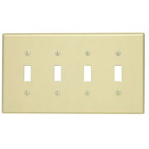<em class="search-results-highlight">Leviton</em> Midsized Toggle Wallplates 4 Gang Almond Nylon Device