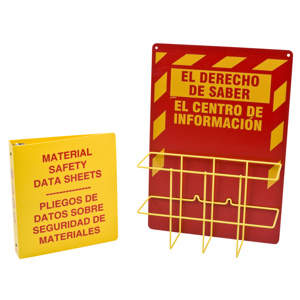 Brady B-235 Right-to-Know Safety Signs 20 x 14 in <em class="search-results-highlight">El</em> Derecho de Saber <em class="search-results-highlight">el</em> Centro de Informacion Paper Yellow on Red
