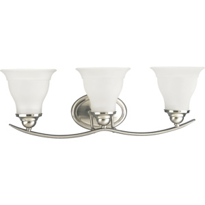 Progress Lighting Trinity Series Traditional/Casual Decorative Wall Fixtures Incandescent Frosted Glass Brushed Nickel