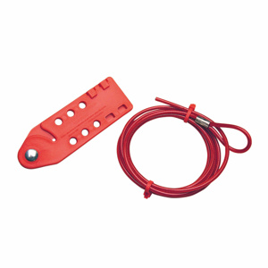 Brady Economy Cable Lockouts Polycarbonate Red