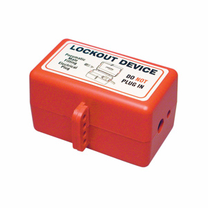 Brady Combination Electrical/Pneumatic Plug Lockouts Red Polystyrene