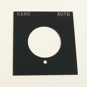Rockwell Automation 800H Hazardous Location Standard Legend Plates 30 mm HAND-AUTO Gray White