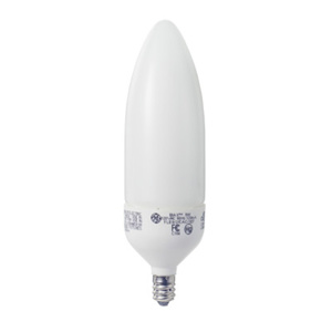 Current Lighting B10 Compact Fluorescent Lamps 9 W Candelabra (E12) 2700 K Non-dimmable 82 CRI 430 lm