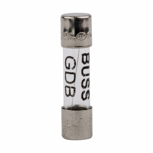Eaton Bussmann GDB Series Fast Acting Fuses 2-1/2 A 250 V Glass 0.035 kA