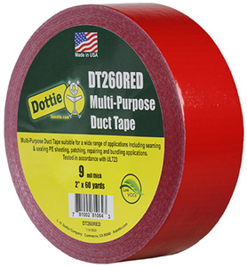 Dottie Industrial Grade Duct Tape 60 yd x 2 in 9 mil Red