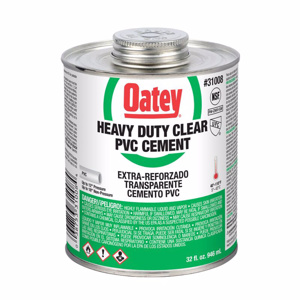 Oatey Low VOC Heavy Duty PVC Cements 1 qt Can Clear