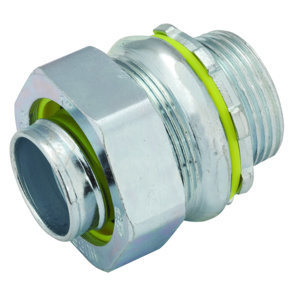 Raco/Bell 3400 Series Straight Liquidtight Connectors Non-insulated 1/2 in Compression x Threaded Malleable Iron