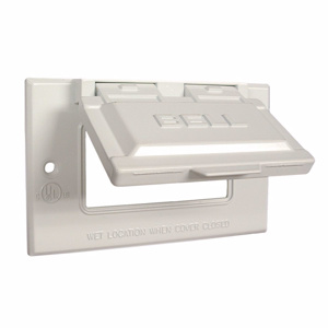 Raco/Bell Weatherproof Outlet Box Covers Decorator/GFCI 1 Gang White