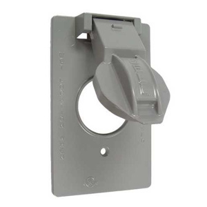Raco/Bell Weatherproof Outlet Box Covers Aluminum Die Cast 1 Gang Gray