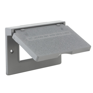 Raco/Bell Rayntite® Series Weatherproof Outlet Box Covers Aluminum Die Cast 1 Gang Gray
