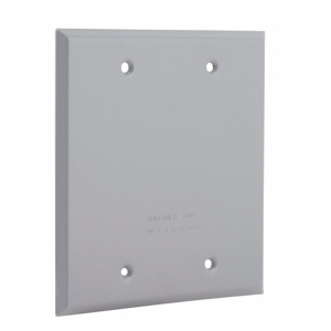 Raco/Bell 5175 Series Weatherproof Outlet Box Covers Aluminum 2 Gang Gray