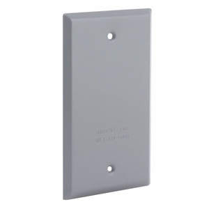 Raco/Bell 5173 Series Weatherproof Outlet Box Covers 4-17/32 in x 2-25/32 in Aluminum Gray