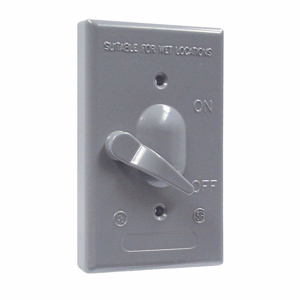 Raco/Bell 5140 Series Weatherproof Outlet Box Covers Aluminum Die Cast Gray