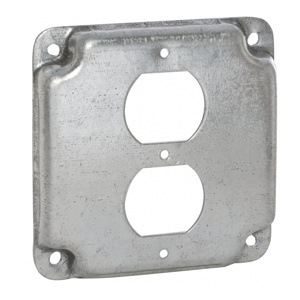 Raco/Bell Exposed Work Square Covers 1 Duplex Receptacle Steel
