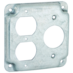 Raco/Bell Square Exposed Work Square Covers 1 Single Receptacle/1 Duplex Receptacle Steel