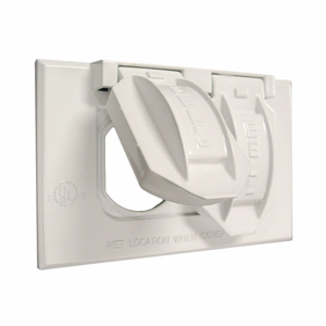 Raco/Bell Weatherproof Outlet Box Covers Duplex Receptacle 1 Gang White