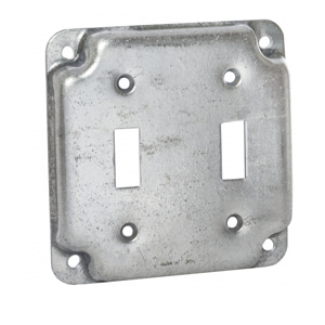 Raco/Bell Square Exposed Work Square Covers 2 Toggle Switch Steel
