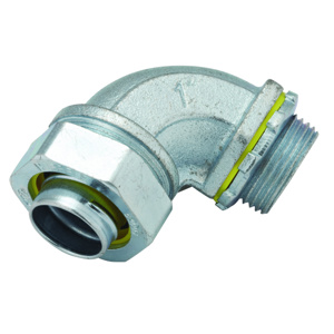 Raco/Bell 3420 Series 90 Degree Liquidtight Connectors Non-insulated 3/4 in Compression x Threaded Malleable Iron