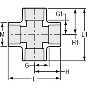 420015 1-1/2 PVC CROSS S