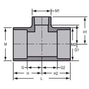 Spears CPVC Reducing Tees 1-1/4 x 1 x 1 in Schedule 80 Socket