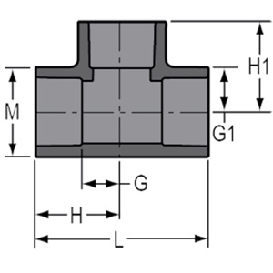 Spears PVC Tees 8 in Schedule 80 Socket