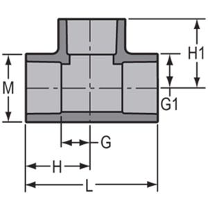801-007C 3/4 CPVC SCH80 TEE SOCKET