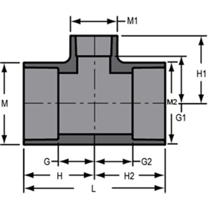 801-528 6X2 SKT PVC S80 TEE