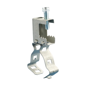 nVent Caddy Bottom Flange Mount Clip Conduit Hangers 0.709 - 1.181 in 1/2 in EMT<multisep/>3/4 in EMT<multisep/>1/2 in Rigid<multisep/>3/4 in Rigid Spring Steel 100 lb