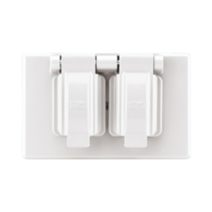 Eaton Cooper Wiring Devices S196 Series Weatherproof Outlet Box Covers 4-9/16 in x 2-7/8 in Plastic Gray