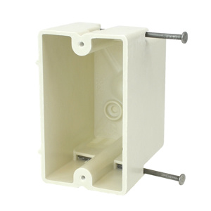 Allied Moulded fiberglassBOX™ 1090 Series New Work Nail-on Boxes Switch/Outlet Box Nails 3 in Nonmetallic
