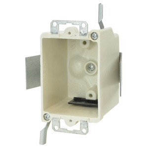 Allied Moulded fiberglassBOX™ 9331 Series Old Work Boxes with Metal Ears Switch/Outlet Box Ears, Snap-in Bracket 2-1/2 in Nonmetallic