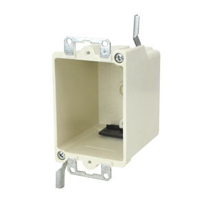 Allied Moulded fiberglassBOX™ 9363 Series Old Work Boxes with Metal Ears Switch/Outlet Box Ears, Wings 2-27/32 in Nonmetallic