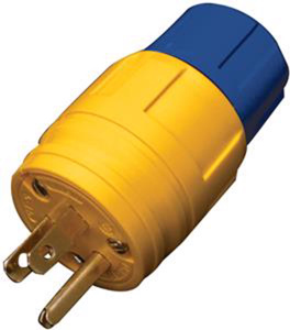 Ericson PERMA-TITE® Series Plugs 5-15P 125 V Blue/Yellow