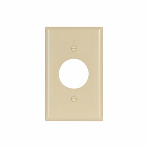 Eaton Wiring Devices Standard Round Hole Wallplates 1 Gang 1.406 in Ivory Plastic Device