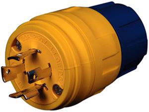 Ericson PERMA-TITE® 2 Series Locking Plugs L16-20 3P4W Blue/Yellow