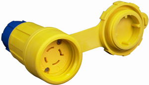 Ericson PERMA-TITE® 2 Series Locking Connectors L16-20 3P4W Blue/Yellow