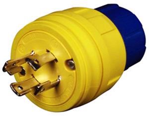 Ericson PERMA-TITE® 2 Series Locking Plugs L16-30 3P4W Blue/Yellow