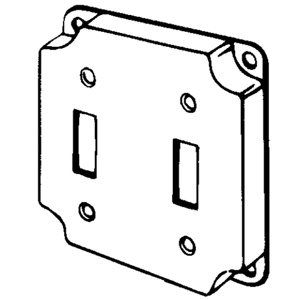 Appleton Emerson ETP™ Series Raised Surface Covers 2 Toggle Switch Steel