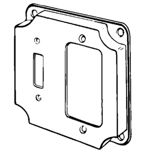Appleton Emerson ETP™ Series Raised Surface Covers 1 Toggle Switch/1 GFCI Device Steel