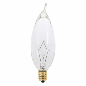 Satco Products CA8 Incandescent Lamps 130 V 25 W 210 lm Candelabra (E12)