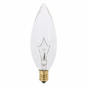 Satco Products B10 Incandescent Lamps 130 V 60 W 642 lm Candelabra (E12)