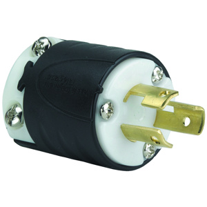 Pass & Seymour Turnlok® PSL Series Locking Plugs L6-15P 2P3W Black/White