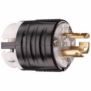 Pass & Seymour Turnlok® PSL Series Locking Plugs L5-15P 2P3W Black/White