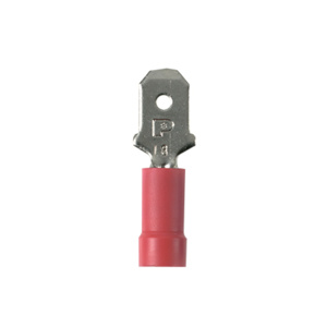 Panduit Male Insulated Loose Piece Disconnects 22 - 18 AWG Funnel Barrel 0.250 in Red
